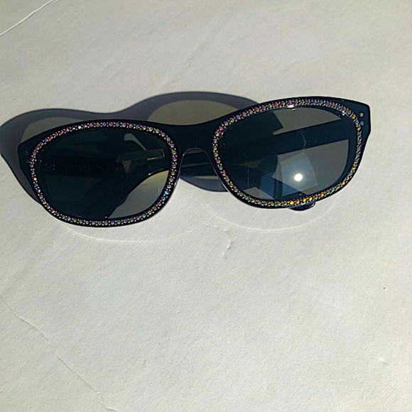 Céline - 07 Sunglasses in Acetate with Crystals and Metal - Black - Sunglasses - Picture 6 of 15